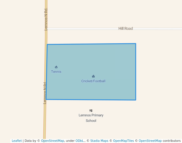 walking in Lemnos Recreation Reserve map in Lemnos