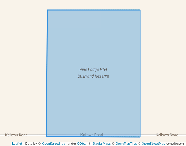 walking in Pine Lodge H54 Bushland Reserve map in Kialla