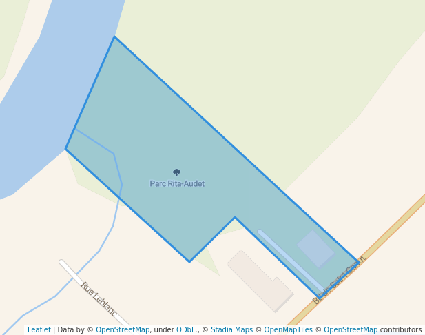 walking in Parc Rita-Audet map in Mirabel