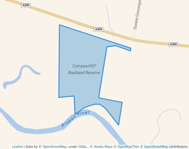 walking in Currawa H57 Bushland Reserve map in Kialla