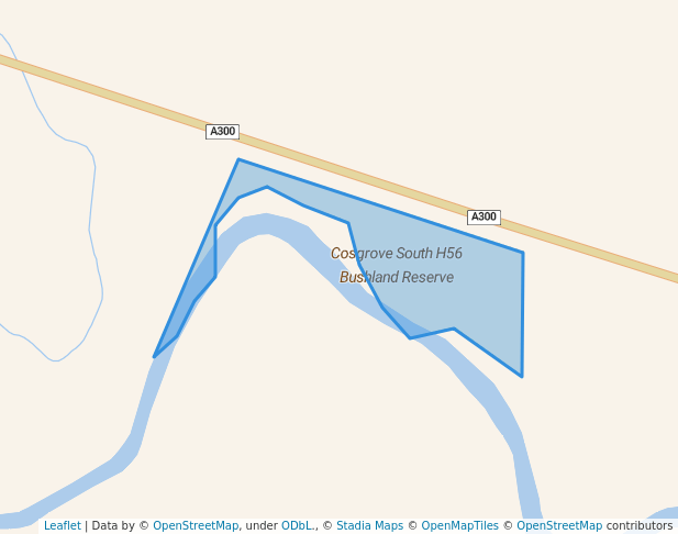 walking in Cosgrove South H56 Bushland Reserve map in Kialla