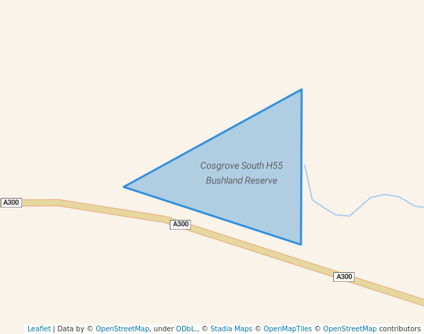 walking in Cosgrove South H55 Bushland Reserve map in Kialla