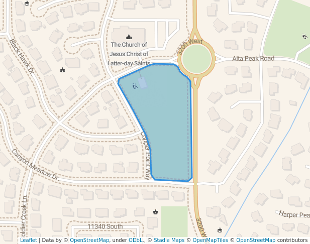 walking in Ivory Crossing Park map in South Jordan