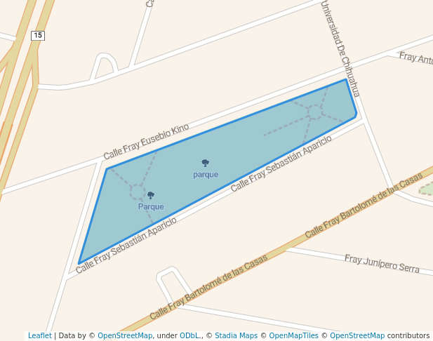 walking in Parque map in San Nicolás de los Garza