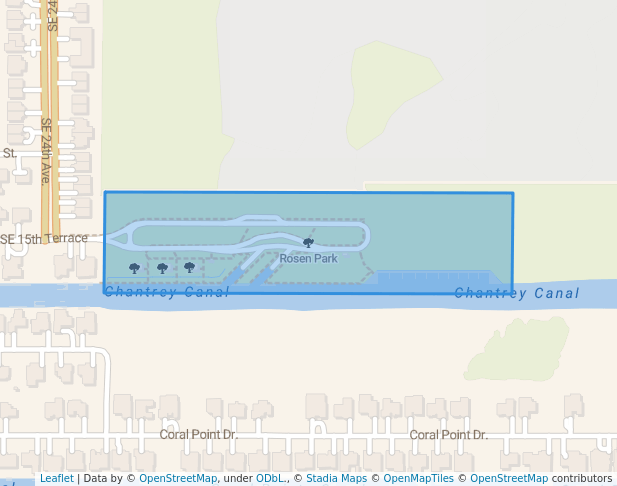 walking in Rosen Park map in Cape Coral