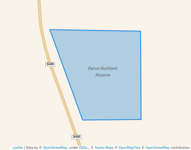 walking in Barwo Bushland Reserve map in Kotupna