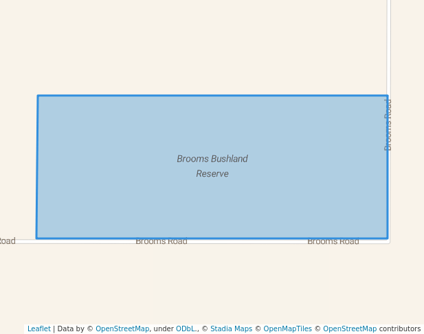 walking in Brooms Bushland Reserve map in Kotupna