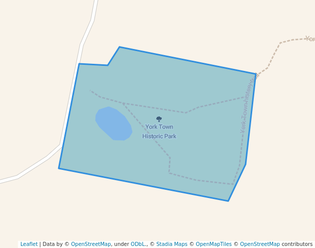 walking in York Town Historic Park map in York Town