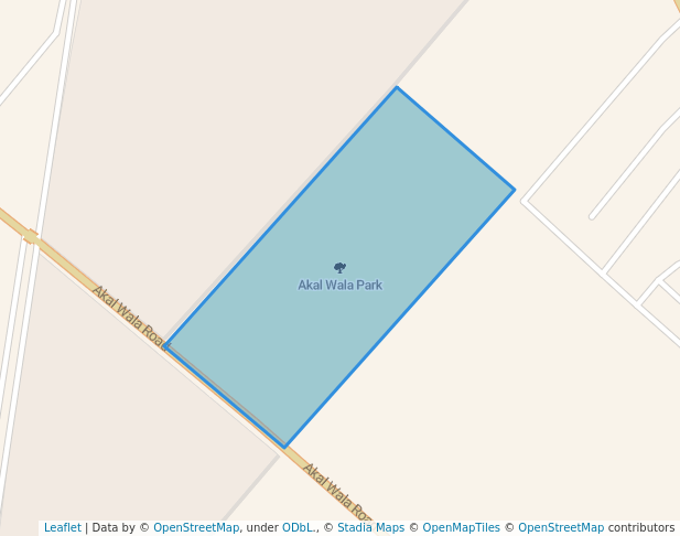 walking in Akal Wala Park map in Toba Tek Singh