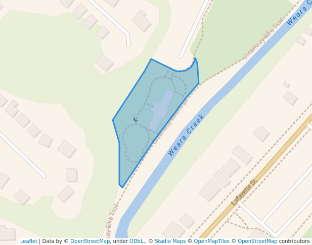 walking in Community Park map in Jefferson City