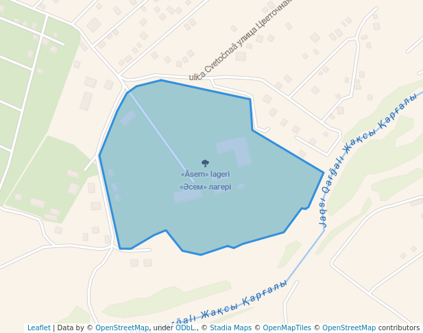 walking in Лагерь "Асем" map in Aktobe