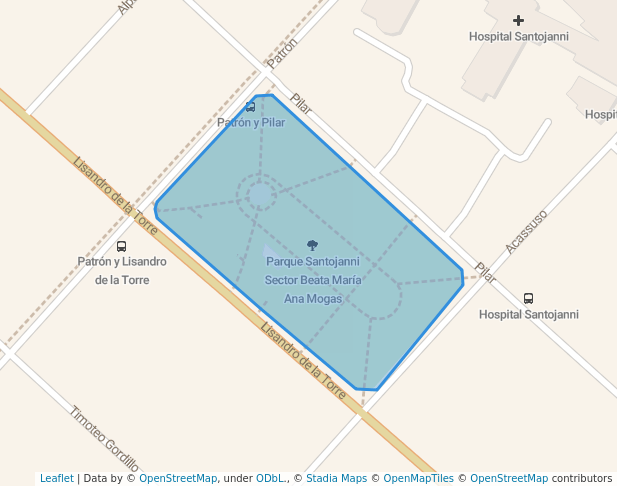 Parque Santojanni Sector Beata María Ana Mogas