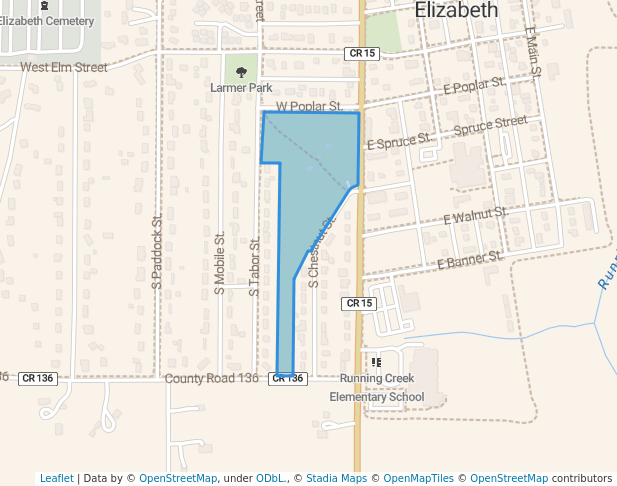 walking in Bandt Park map in Elizabeth