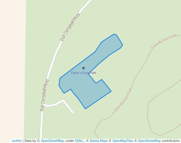walking in Dylan's Dog Park map in Lake Havasu City