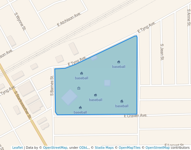 walking in Boys Club Park map in Pampa