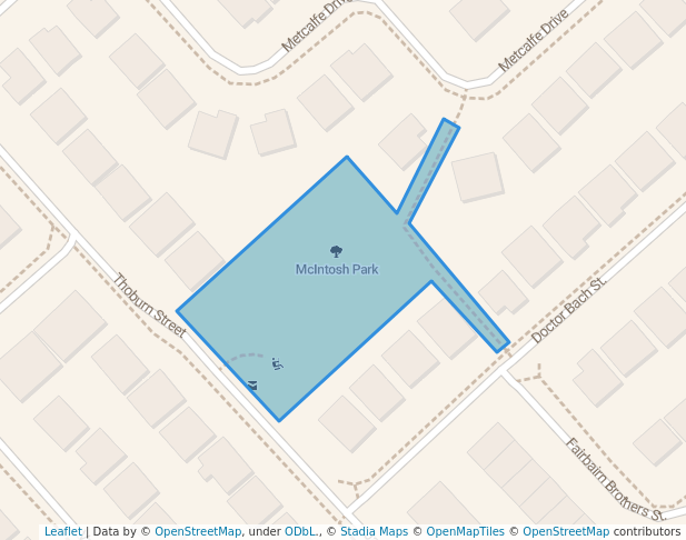walking in McIntosh Park map in Mississippi Mills