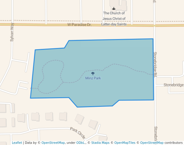 walking in Minz Park map in West Bend