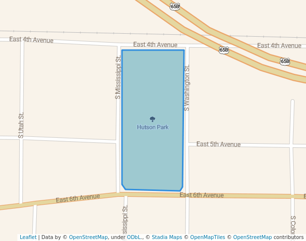 walking in Hutson Park map in Pine Bluff