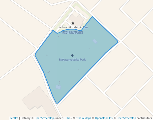 walking in Nakayamadaike Park map in Toyohashi