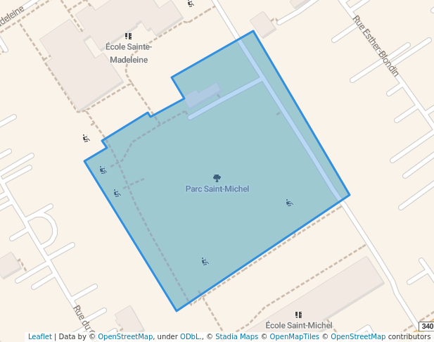 walking in Parc Saint-Michel map in Vaudreuil-Dorion