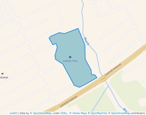 walking in Jubilee Park map in Bhilai