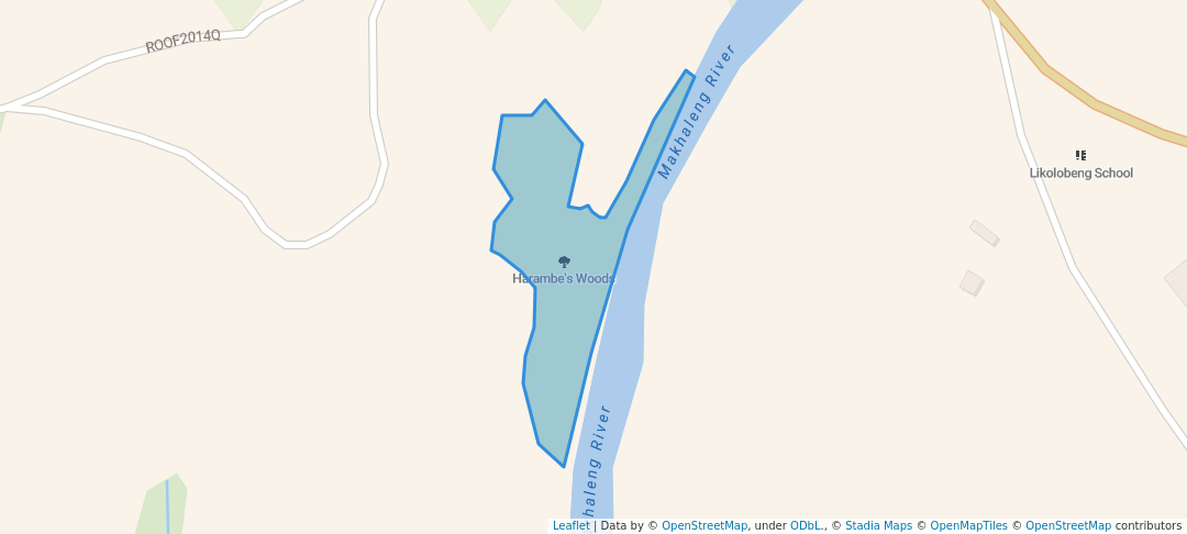 walking in Harambe's Woods map in Makhaleng