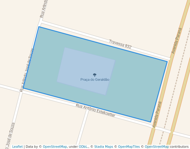 walking in Praça do Geraldão map in Vilhena