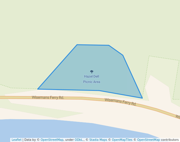 walking in Hazel Dell Picnic Area map in Gunderman