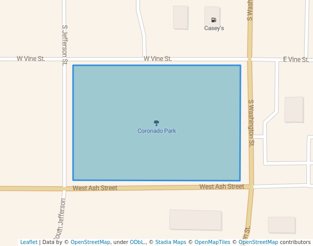 walking in Coronado Park map in Junction City