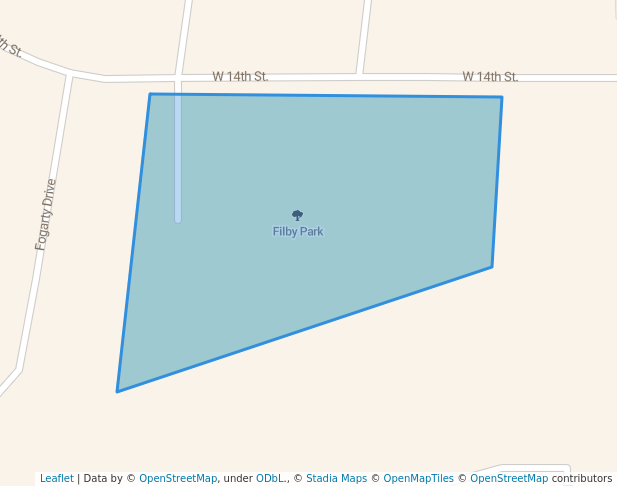 walking in Filby Park map in Junction City