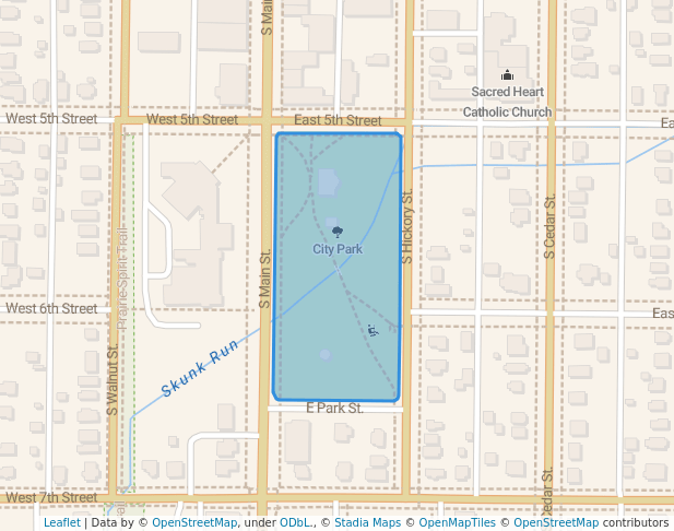 walking in City Park map in Ottawa