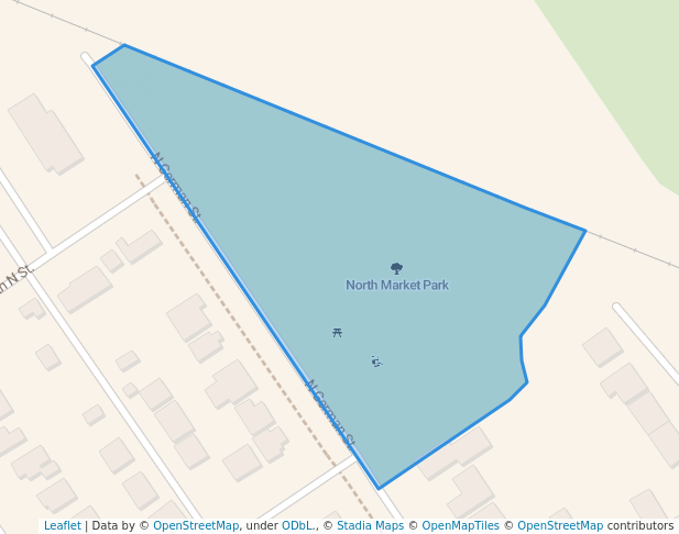 walking in North Market Park map in New Ulm