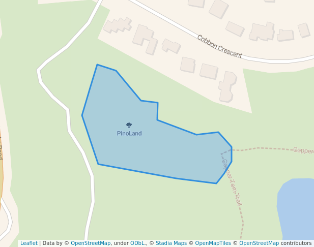 walking in PinoLand map in Jindabyne