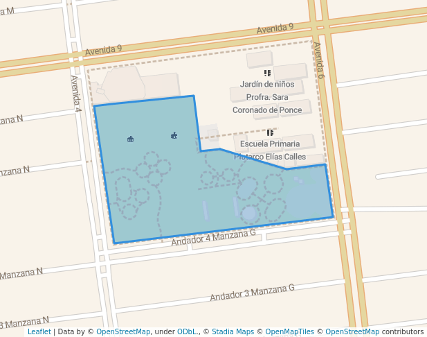 walking in Parque Plutarco Elias Calles map in Pachuca de Soto