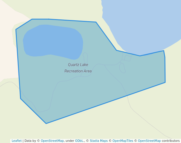 walking in Quartz Lake Recreation Area map in Delta Junction