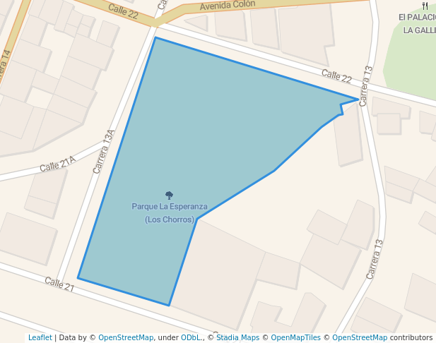 walking in Parque La Esperanza (Los Chorros) map in Tunja