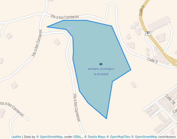 walking in sendero ecologico la trinidad map in Duitama