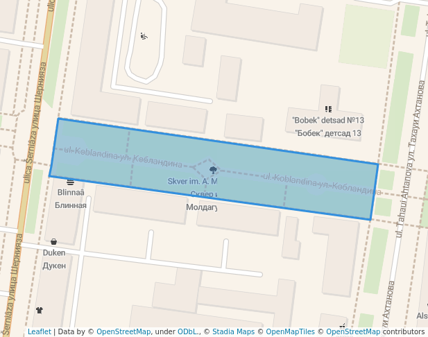 walking in Сквер им. А. Молдагуловой map in Aktobe