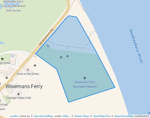 walking in Wisemans Ferry Recreation Reserve map in Wisemans Ferry