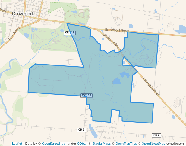walking in Walnut Woods Metro Park map in Groveport