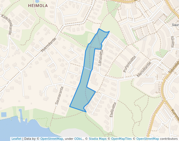 Saunalahdenpuisto in Esbo | Map and Routes