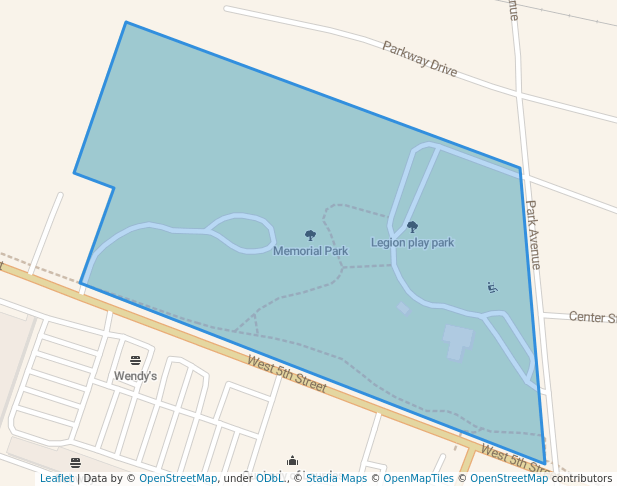 walking in Memorial Park map in Marysville