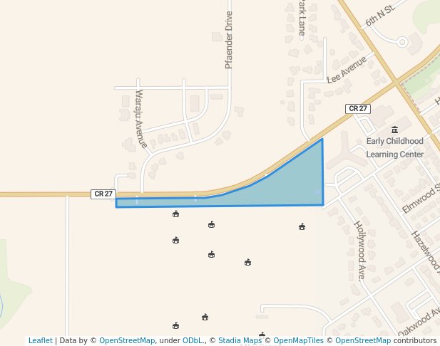 walking in Highland Park map in New Ulm