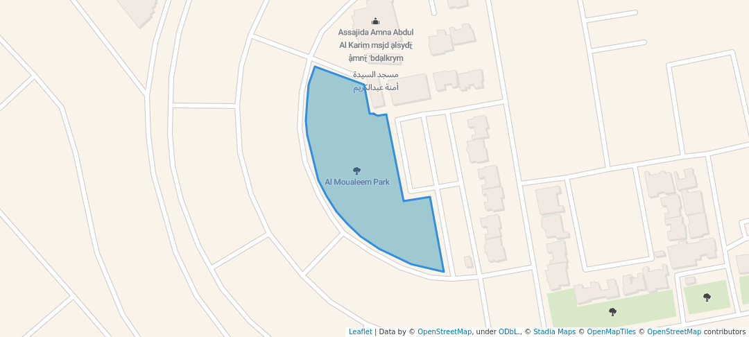 walking in Al Moualeem Park map in Makkah