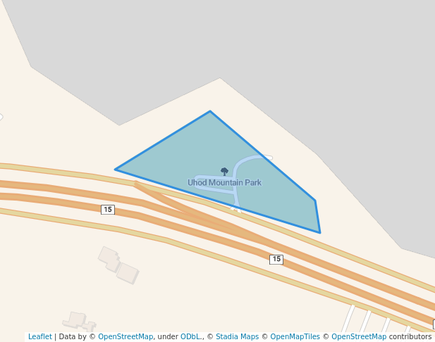 walking in Uhod Mountain Park map in Medina