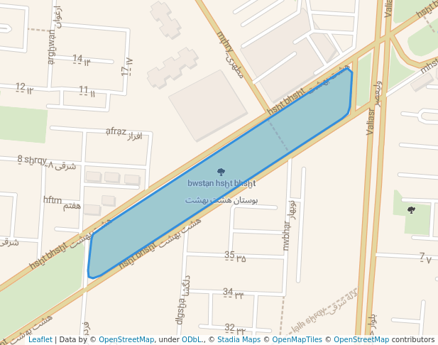 walking in بوستان هشت بهشت map in Eslamshahr