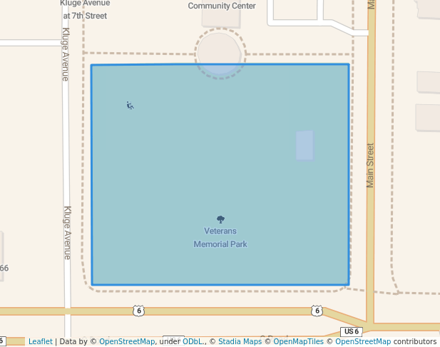 walking in Veterans Memorial Park map in Palisade