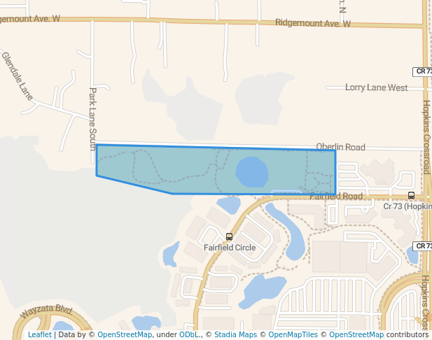 walking in Oberlin Park map in Minnetonka