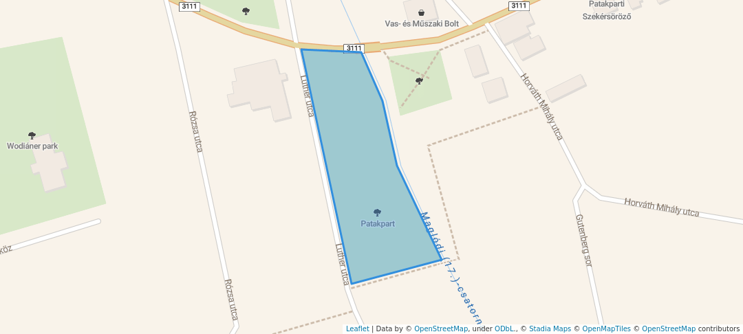 walking in Patakpart map in Maglód