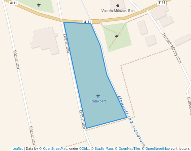 walking in Patakpart map in Maglód